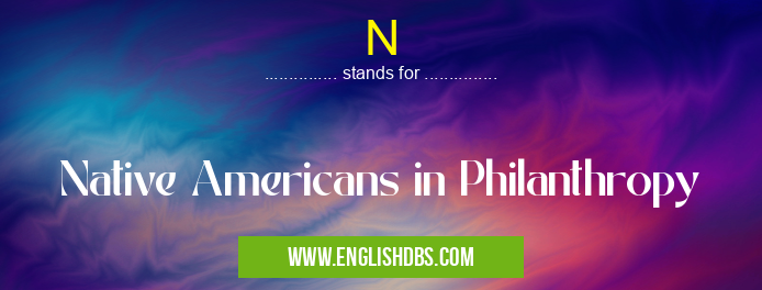N means Native Americans in Philanthropy N