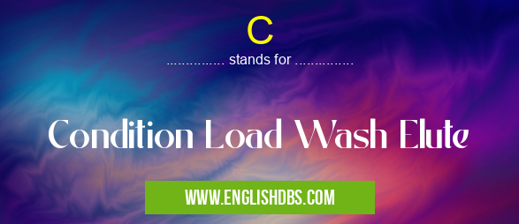 C means Condition Load Wash Elute C