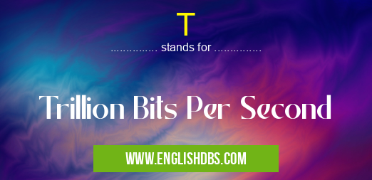 T means Trillion Bits Per Second T