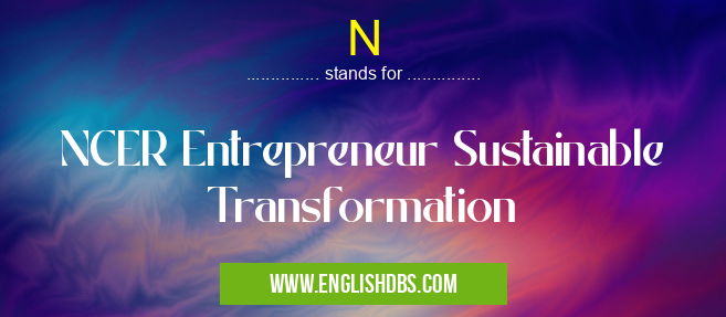 N means NCER Entrepreneur Sustainable Transformation N