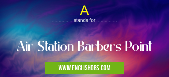 A means Air Station Barbers Point A