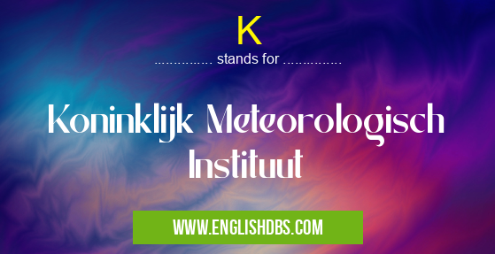 K means Koninklijk Meteorologisch Instituut K