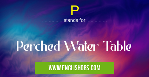P means Perched Water Table P