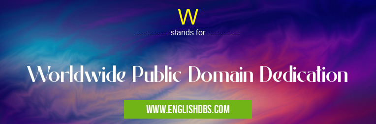 W means Worldwide Public Domain Dedication W