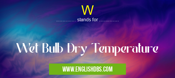 W means Wet Bulb Dry Temperature W