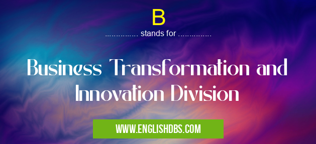 B means Business Transformation and Innovation Division B