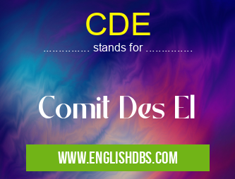 CDE means Comit Des El CDE