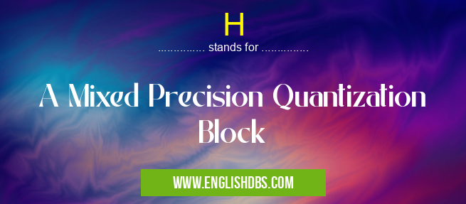 H means A Mixed Precision Quantization Block H