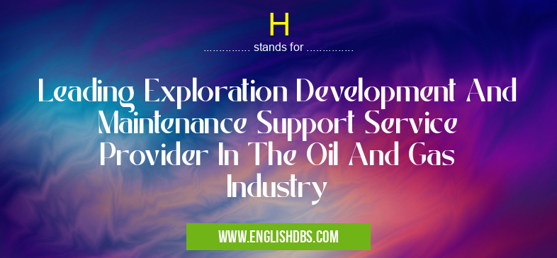 H means Leading Exploration Development And Maintenance Support Service Provider In The Oil And Gas Industry H