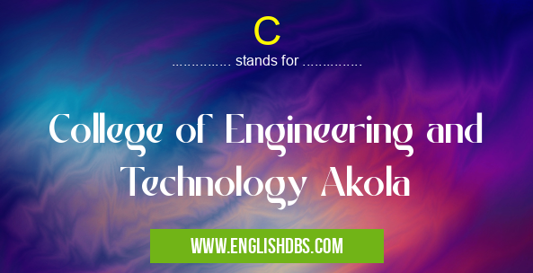 C means College of Engineering and Technology Akola C