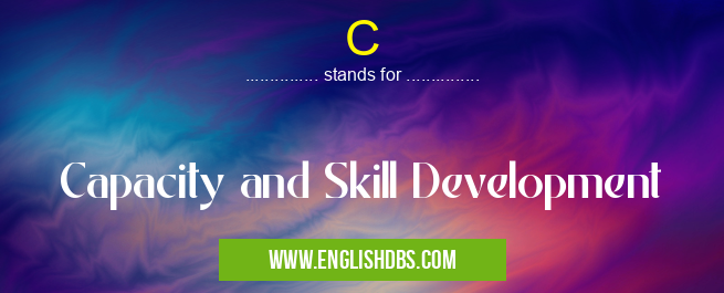 C means Capacity and Skill Development C