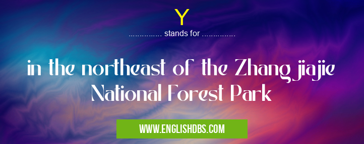 Y means in the northeast of the Zhangjiajie National Forest Park Y