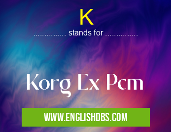 K means Korg Ex Pcm K