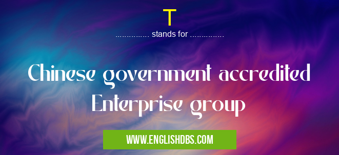T means Chinese government accredited Enterprise group T