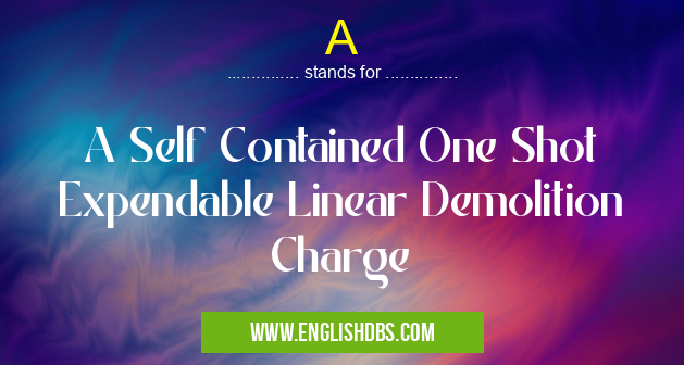 A means A Self Contained One Shot Expendable Linear Demolition Charge A