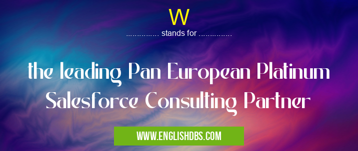 W means the leading Pan European Platinum Salesforce Consulting Partner W