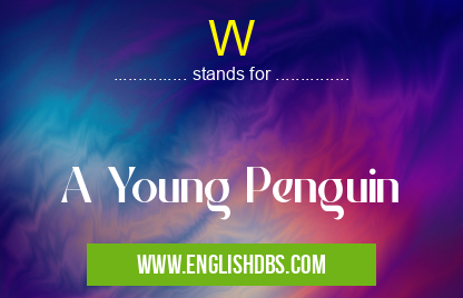W means A Young Penguin W