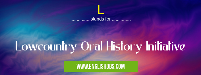 L means Lowcountry Oral History Initiative L