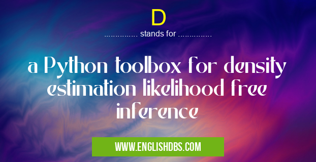 D means a Python toolbox for density estimation likelihood free inference D