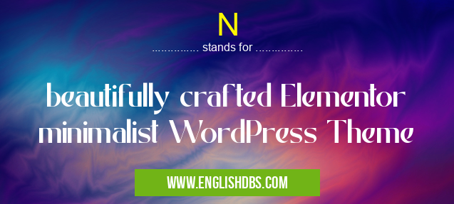 N means beautifully crafted Elementor minimalist WordPress Theme N