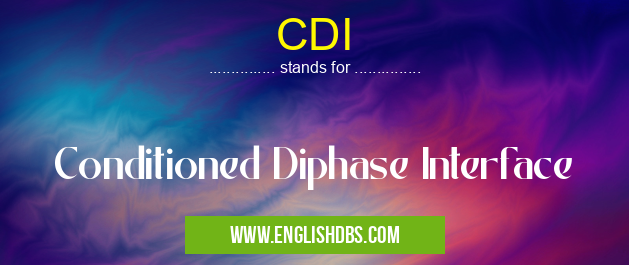 CDI means Conditioned Diphase Interface CDI