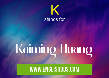 K means Kaiming Huang K