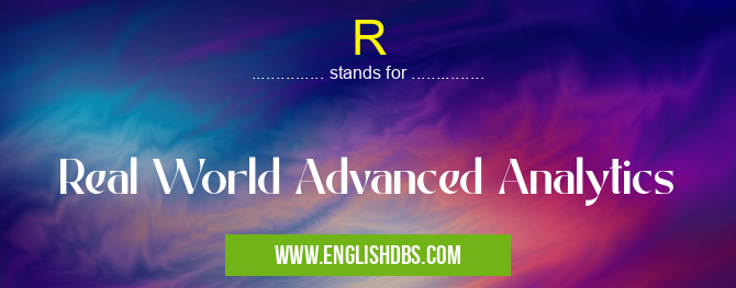 R means Real World Advanced Analytics R