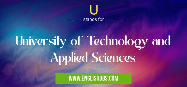 U means University of Technology and Applied Sciences U