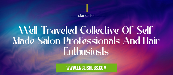 I means Well Traveled Collective Of Self Made Salon Professionals And Hair Enthusiasts I