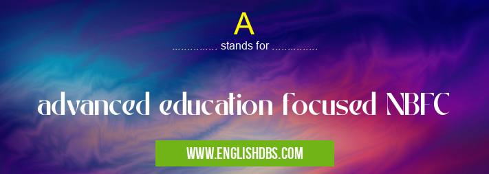 A means advanced education focused NBFC A