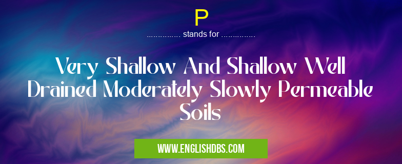 P means Very Shallow And Shallow Well Drained Moderately Slowly Permeable Soils P