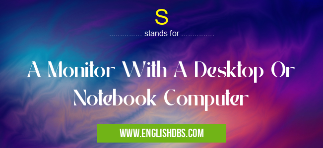 S means A Monitor With A Desktop Or Notebook Computer S
