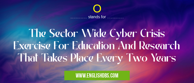O means The Sector Wide Cyber Crisis Exercise For Education And Research That Takes Place Every Two Years O