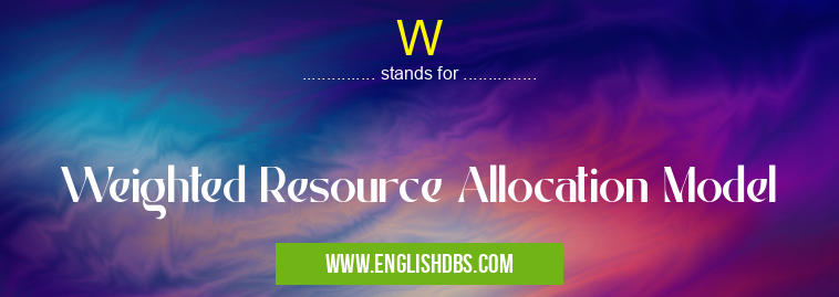 W means Weighted Resource Allocation Model W