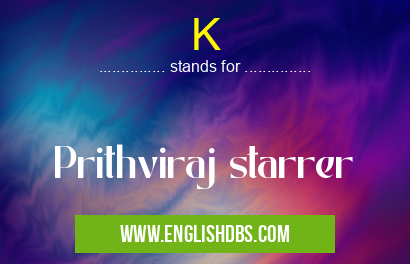 K means Prithviraj starrer K