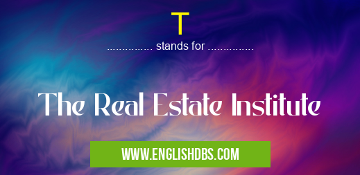 T means The Real Estate Institute T
