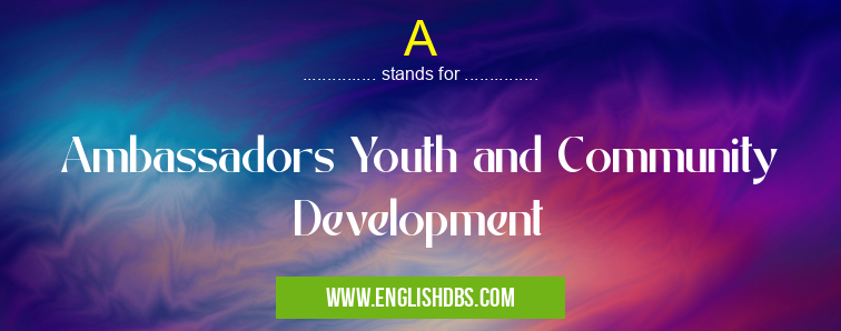 A means Ambassadors Youth and Community Development A