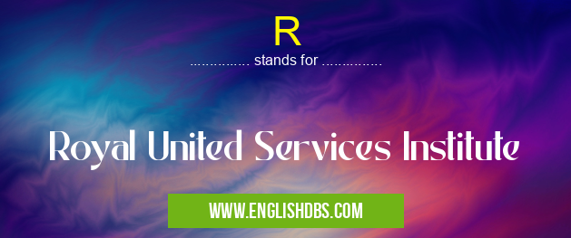 R means Royal United Services Institute R