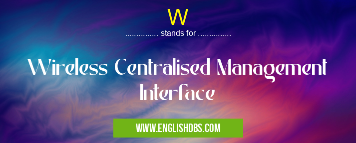 W means Wireless Centralised Management Interface W
