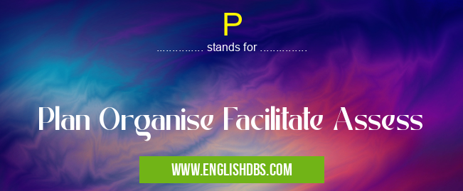 P means Plan Organise Facilitate Assess P