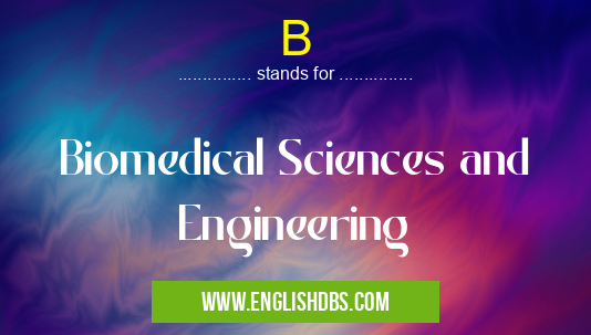 B means Biomedical Sciences and Engineering B