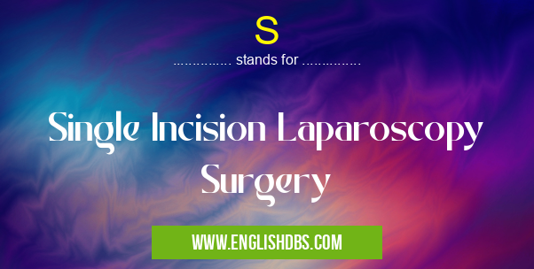 S means Single Incision Laparoscopy Surgery S