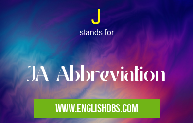 J means JA Abbreviation J