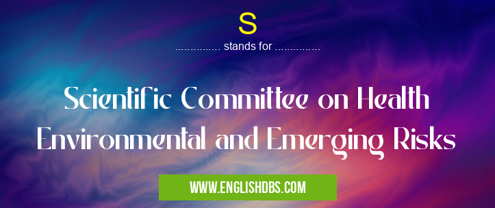 S means Scientific Committee on Health Environmental and Emerging Risks S
