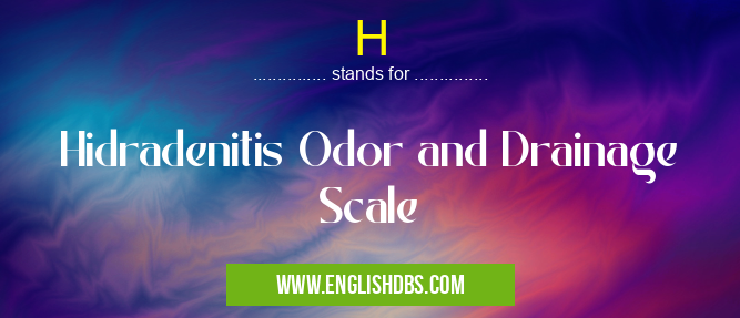 H means Hidradenitis Odor and Drainage Scale H
