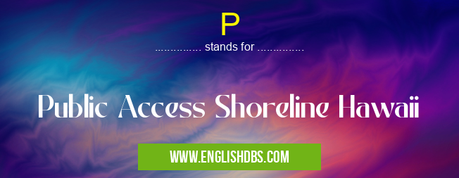 P means Public Access Shoreline Hawaii P