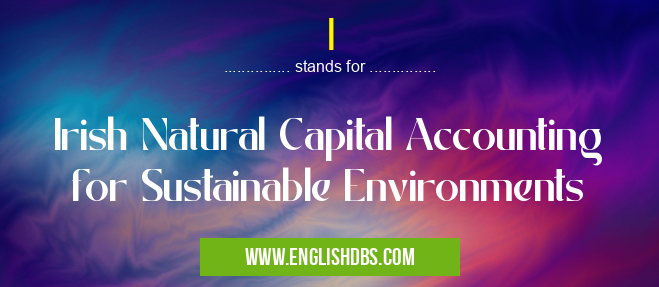 I means Irish Natural Capital Accounting for Sustainable Environments I