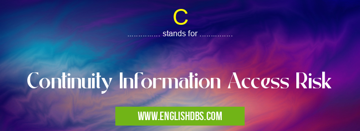 C means Continuity Information Access Risk C