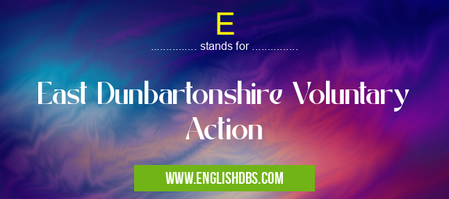 E means East Dunbartonshire Voluntary Action E