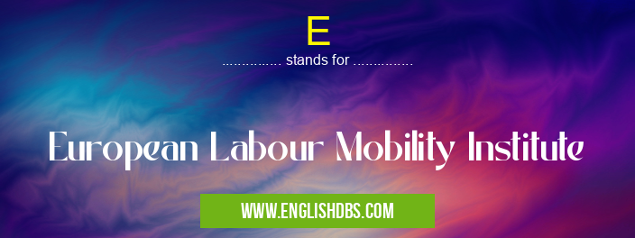 E means European Labour Mobility Institute E